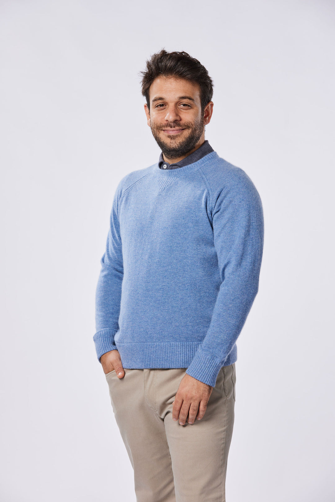 Cashmere Crewneck for Guys Under 5'9"