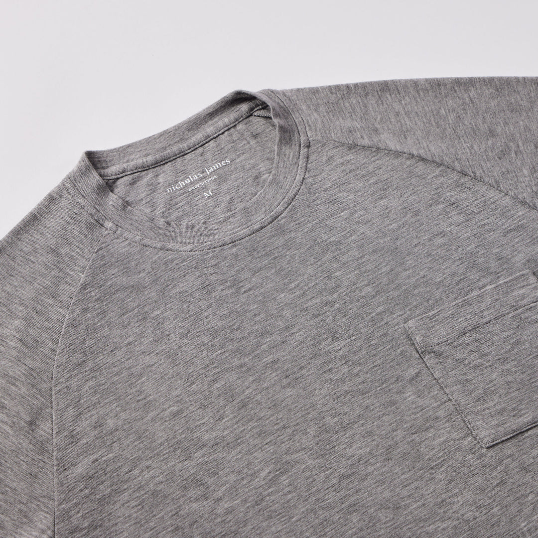 Nicholas James merino wool T-Shirt in Heathered Grey