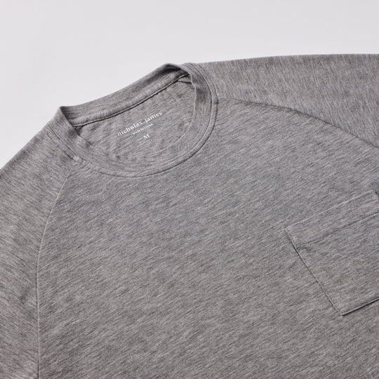 Nicholas James merino wool T-Shirt in Heathered Grey