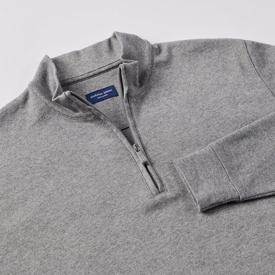 Heathered Grey Quarter Zip Top by Nicholas James